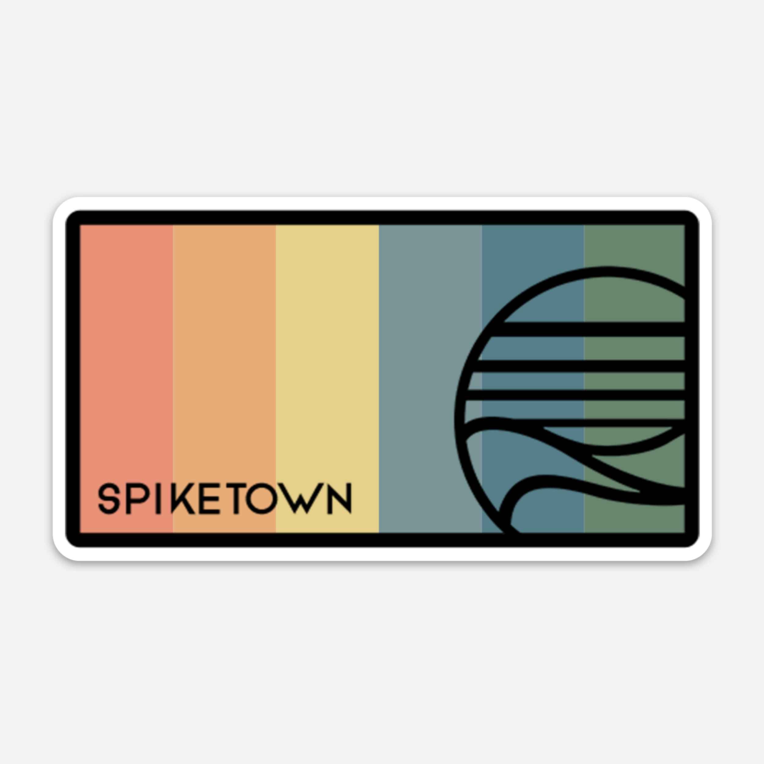 Spiketown Usa Color Banner 4 5 X 2 5 Rectangle Sticker All That Sticks